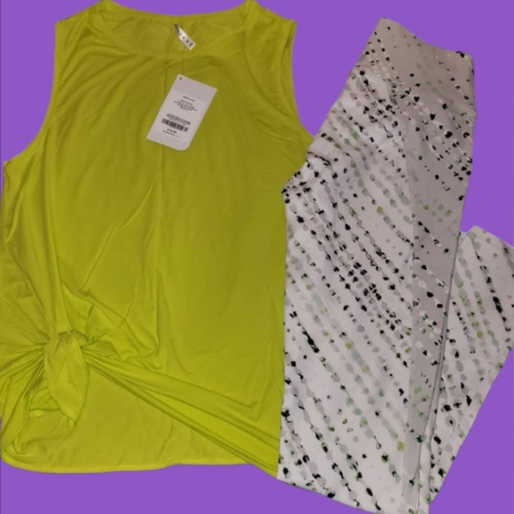 NWT ~ FABLETICS RAMONA Yoga Pants Sz. XS ~ Tunic & Old Navy Active Top Sz. MED - Picture 7 of 8